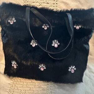 Betsy Johnson Faux Fur Tote NWT